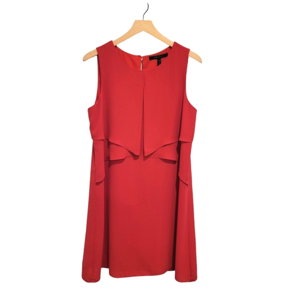 BCBGMaxAzria Amelie Sleeveless Draped Dress Poppy Pink Mini M - Picture 3 of 12